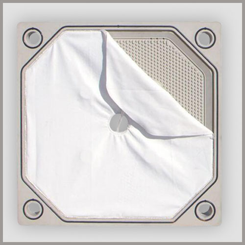 Plate type press filter cloth