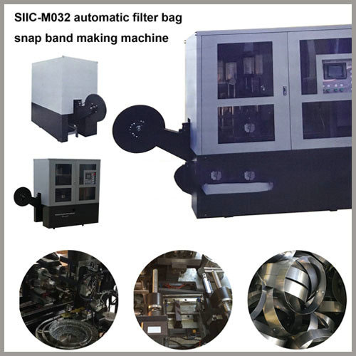 Automatic filter bag snap band making machine equipment